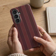 Boardroom | Burgundy Pinstripe Magnetic Samsung Galaxy Case