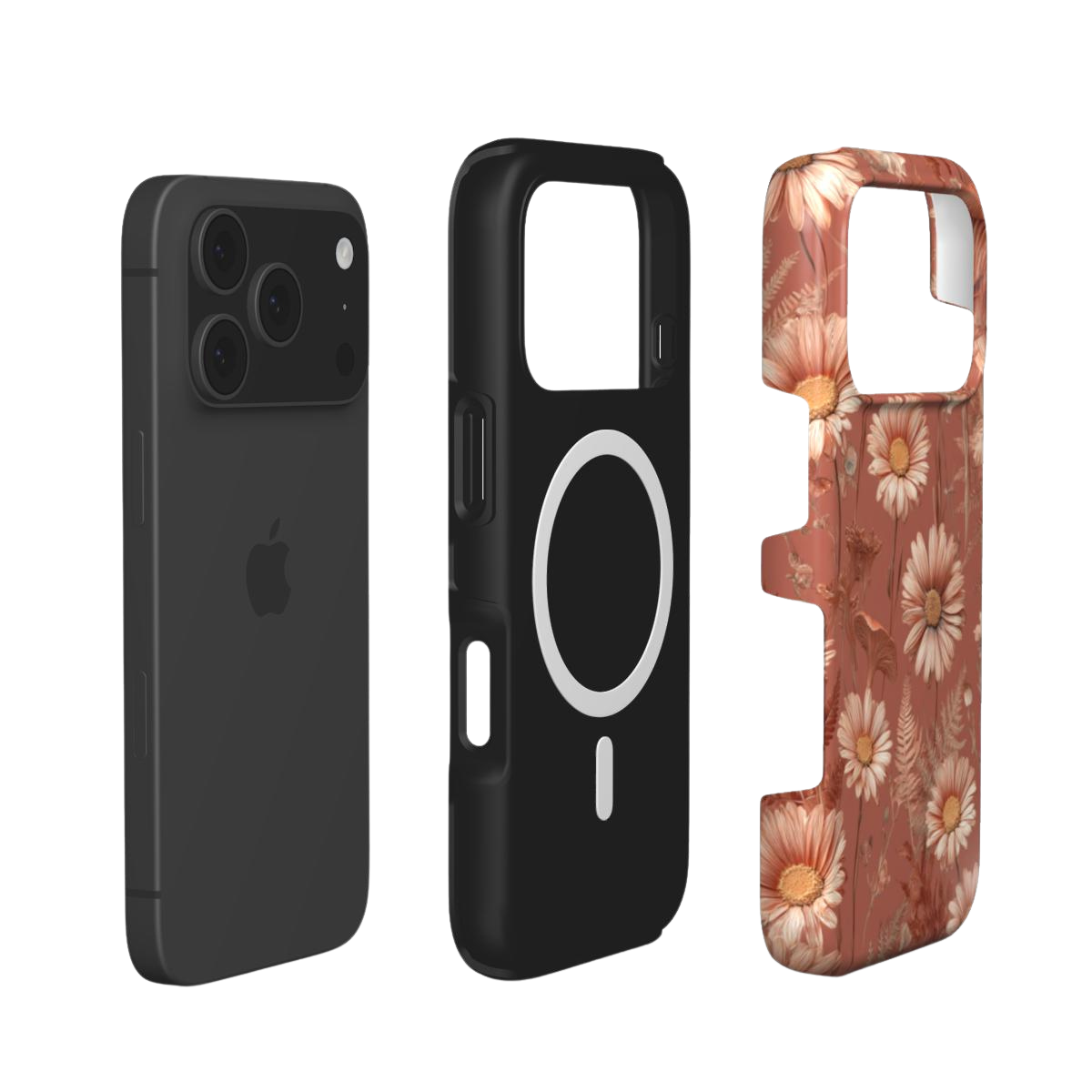 Whispered Daisies | Terracotta Wildflower Botanical MagSafe iPhone Case