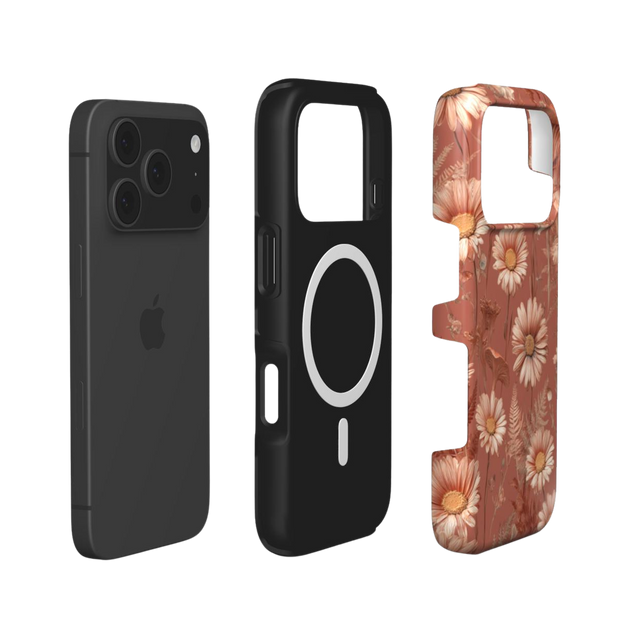 Whispered Daisies | Terracotta Wildflower Botanical MagSafe iPhone Case