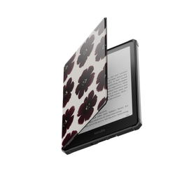 Black Dahlia | Dark Ink Floral Watercolor Kindle Folio Case
