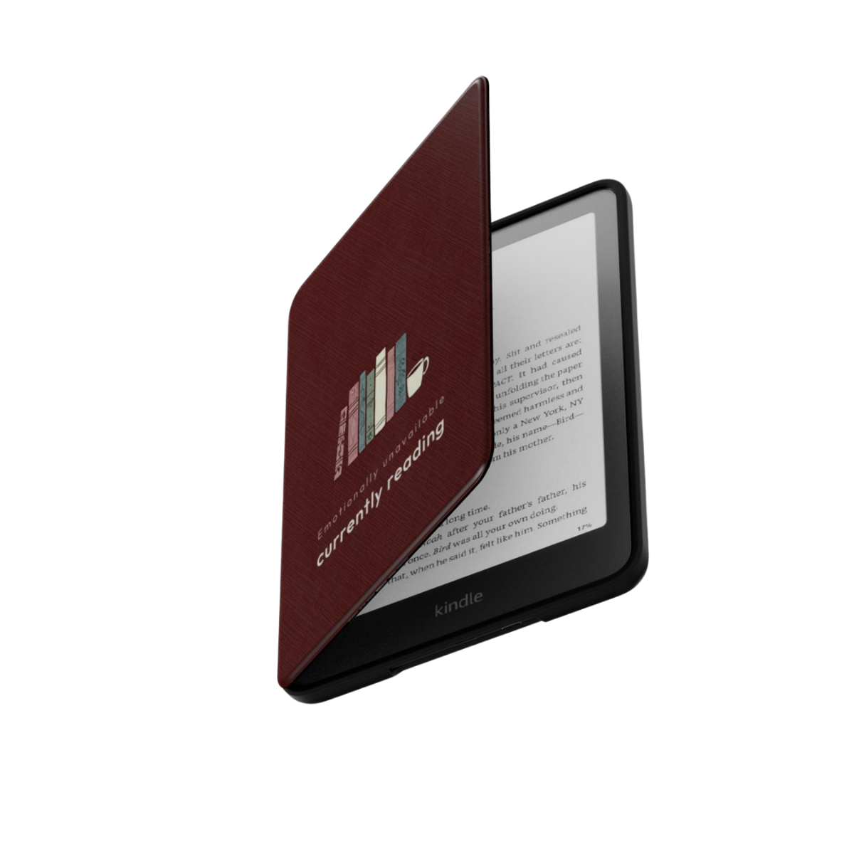 Do Not Disturb | Burgundy Bookshelf Emotionally Unavailable Kindle Folio Case