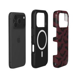 Noctis | Dark Burgundy Bat Gothic MagSafe iPhone Case