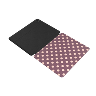 Boudoir | Mauve Rose Gold Polka Dot iPad Case with Apple Pencil Holder
