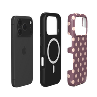 Boudoir | Mauve Rose Gold Polka Dot MagSafe iPhone Case