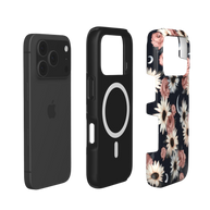 Moonlit Daisies | Dark Floral Moon iPhone & Samsung MagSafe Case