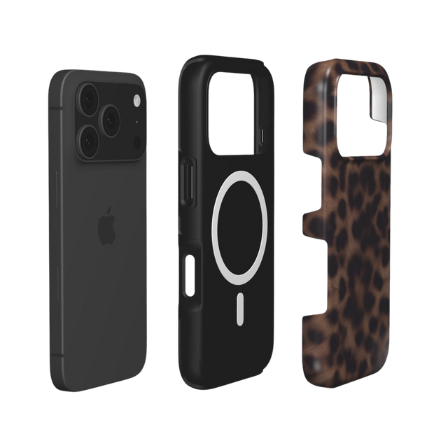 Ombra | Dark Leopard Fur Texture MagSafe iPhone Case