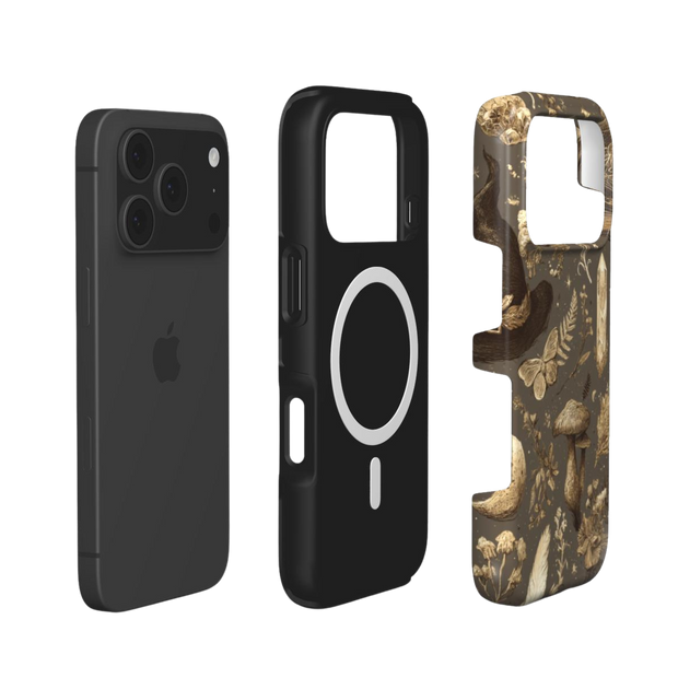 Grimoire | Witchy Botanical Mushroom MagSafe iPhone Case
