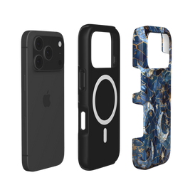 Celestial Mosaic | Moon & Stars Stained Glass MagSafe iPhone Case