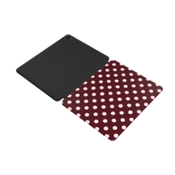 Pin-Up | Burgundy Blush Polka Dot iPad Case with Apple Pencil Holder