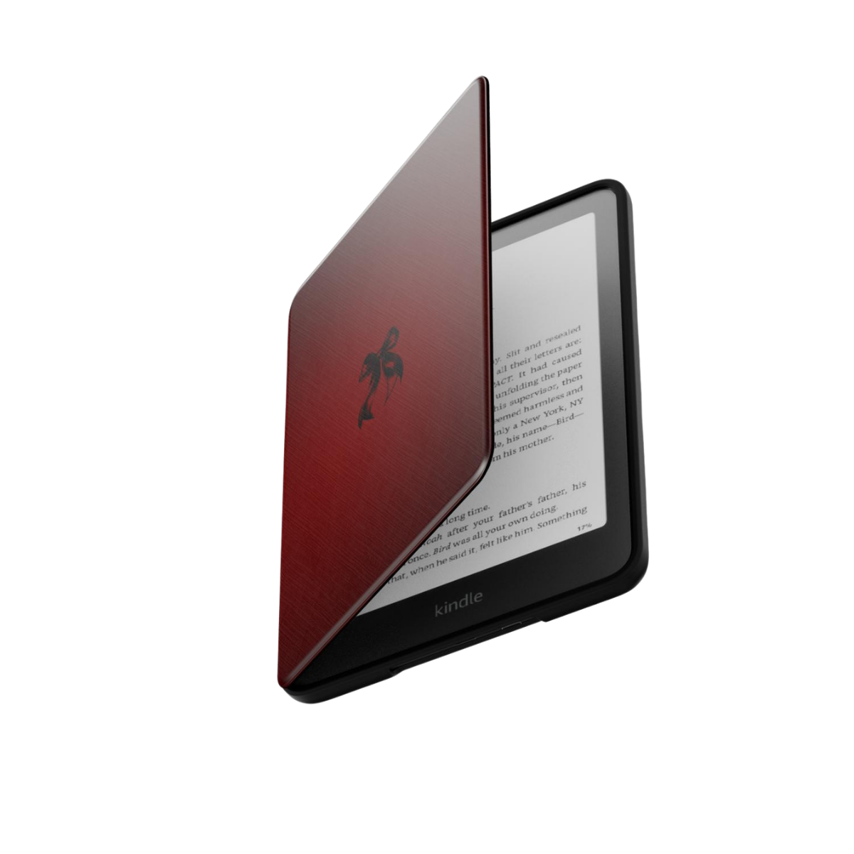Coquette | Dark Red Bow Minimal Aesthetic Kindle Folio Case