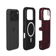 Blood Prowl | Dark Red Leopard Print MagSafe iPhone Case