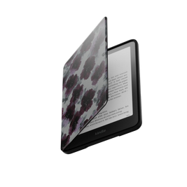 Noir Petals | Dark Purple Watercolor Floral Kindle Folio Case
