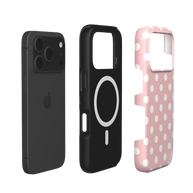 Powder Room | Blush Cream Polka Dot MagSafe iPhone Case
