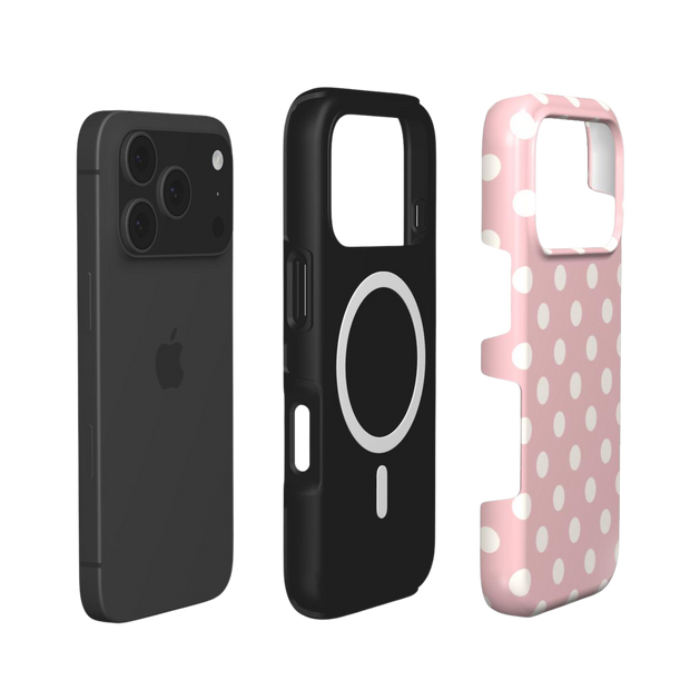 Powder Room | Blush Cream Polka Dot MagSafe iPhone Case