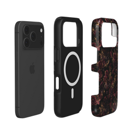 Nocturne Roses | Dark Gothic Rose Gold Floral MagSafe iPhone Case