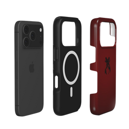 Coquette | Dark Red Bow Minimal Aesthetic MagSafe iPhone Case