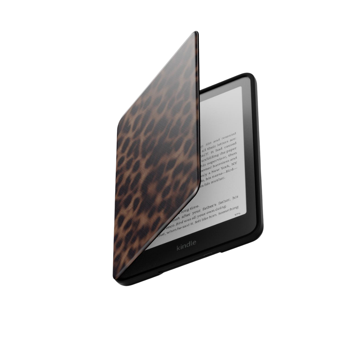 Ombra | Classic Brown Leopard Fur Print Kindle Folio Case