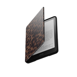 Ombra | Classic Brown Leopard Fur Print Kindle Folio Case