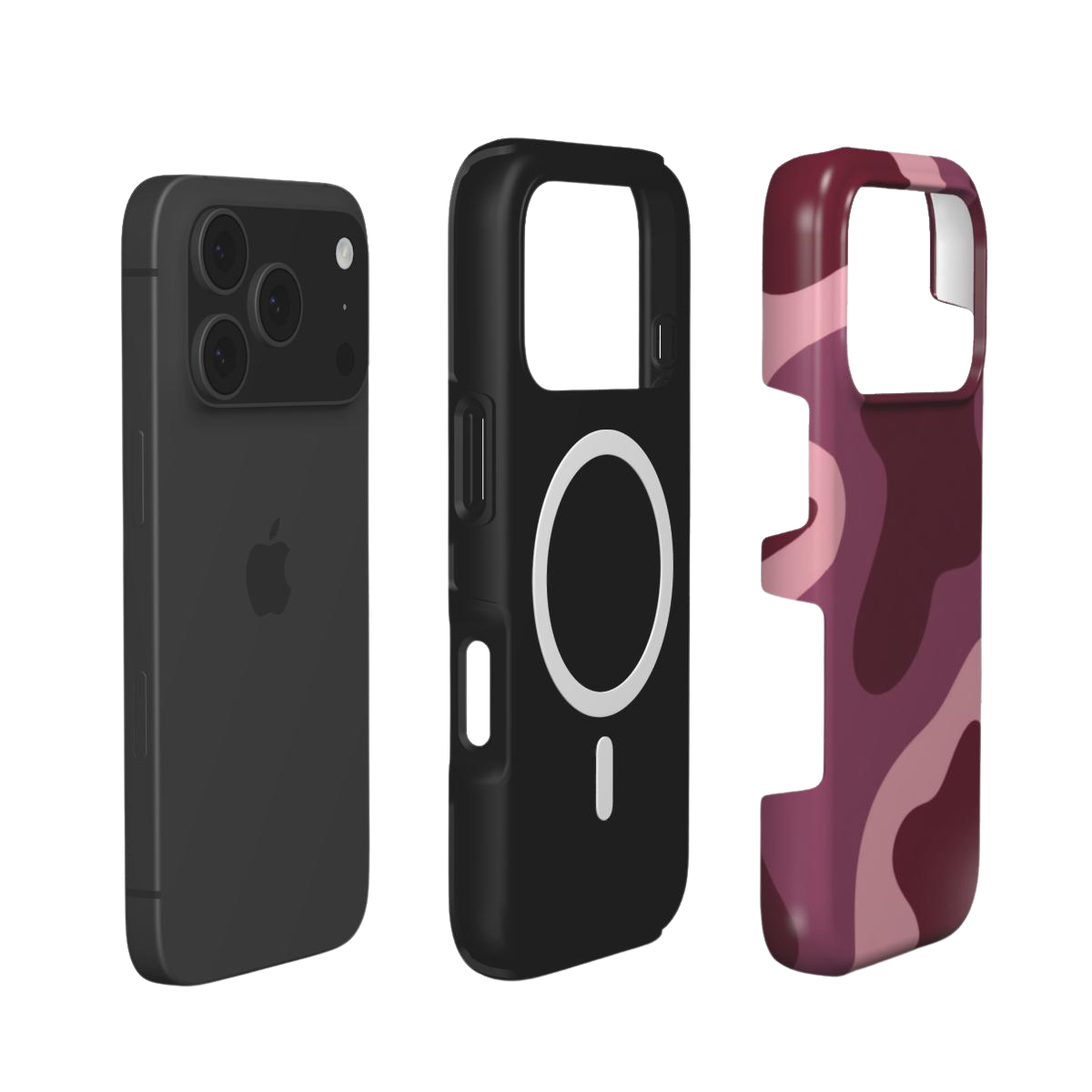Granatrot | Burgundy Camo Abstract MagSafe iPhone Case