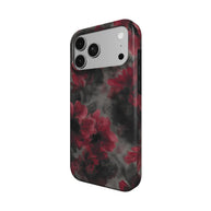 Crimson Eclipse | Dunkelrote florale Gothic MagSafe iPhone Hülle
