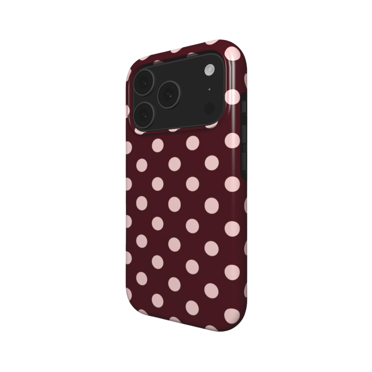 Pin-Up | Burgundy Blush Polka Dot MagSafe iPhone Case