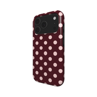 Pin-Up | Burgundy Blush Polka Dot MagSafe iPhone Case