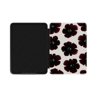 Black Dahlia | Dark Ink Floral Watercolor Kindle Folio Case