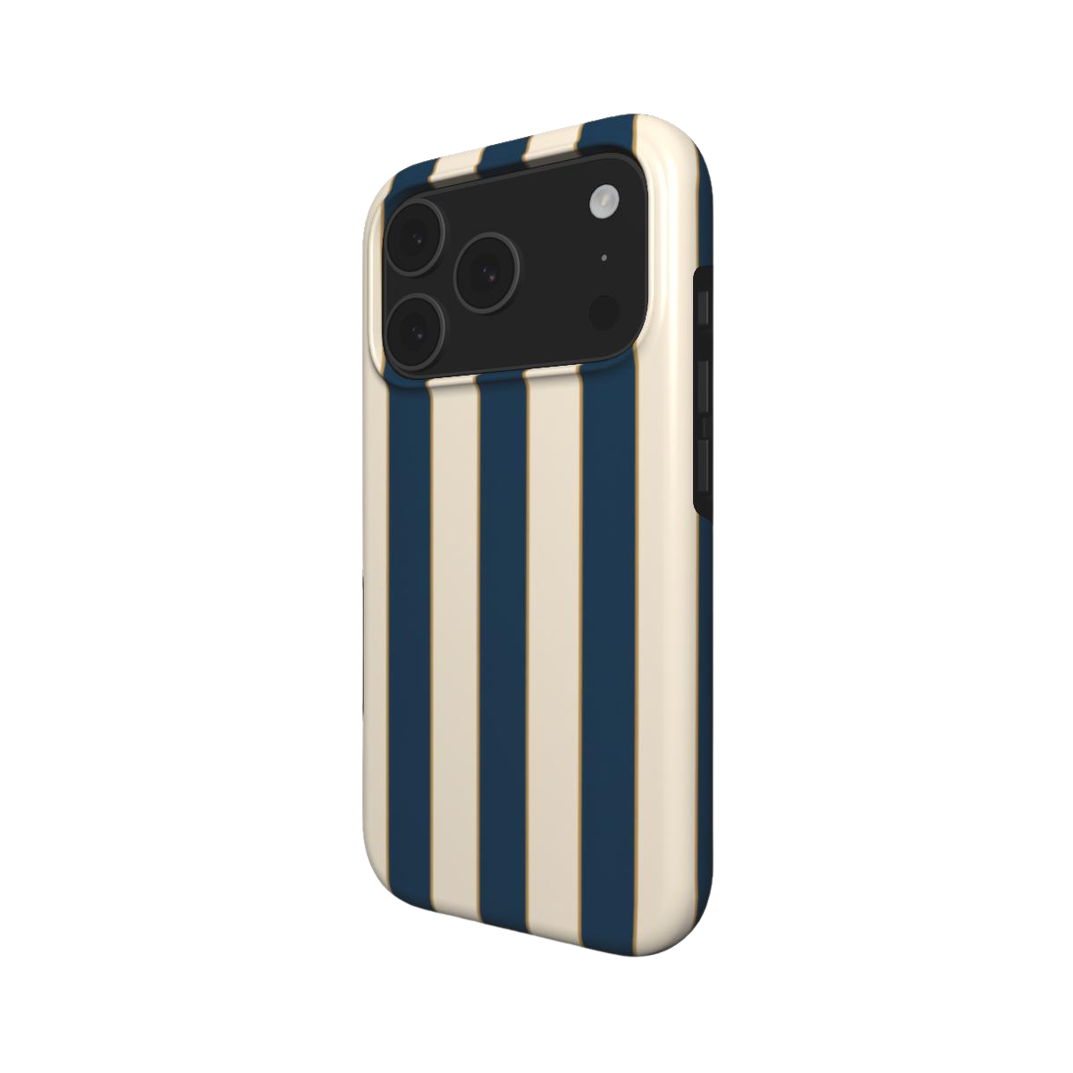 Regatta | Navy Blue & Cream Stripe MagSafe iPhone Case