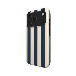 Regatta | Navy Blue & Cream Stripe MagSafe iPhone Case