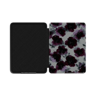 Noir Petals | Dark Purple Watercolor Floral Kindle Folio Case