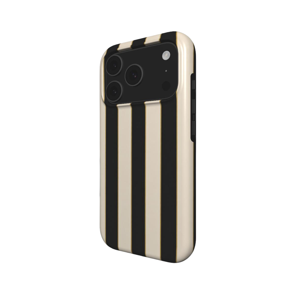 Dress Code | Black & Cream Gold Stripe MagSafe iPhone Case