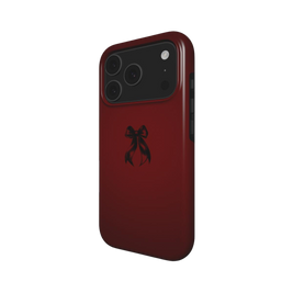 Coquette | Dark Red Bow Minimal Aesthetic MagSafe iPhone Case