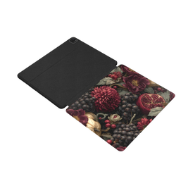 Baroque Harvest | Dark Floral Fruit Still Life iPad Case with Apple Pencil Holder