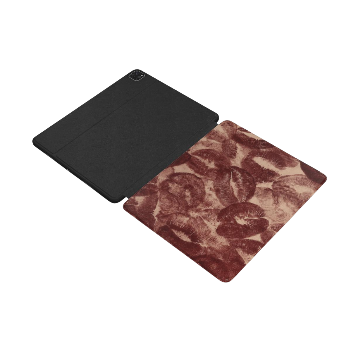 Velvet Kiss | Lipstick Kiss Print Vegan Leather iPad Case