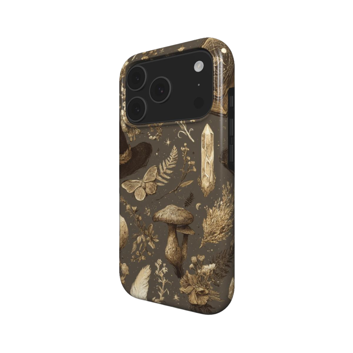 Grimorio | Funda MagSafe para iPhone con motivos botánicos y brujescos de hongos