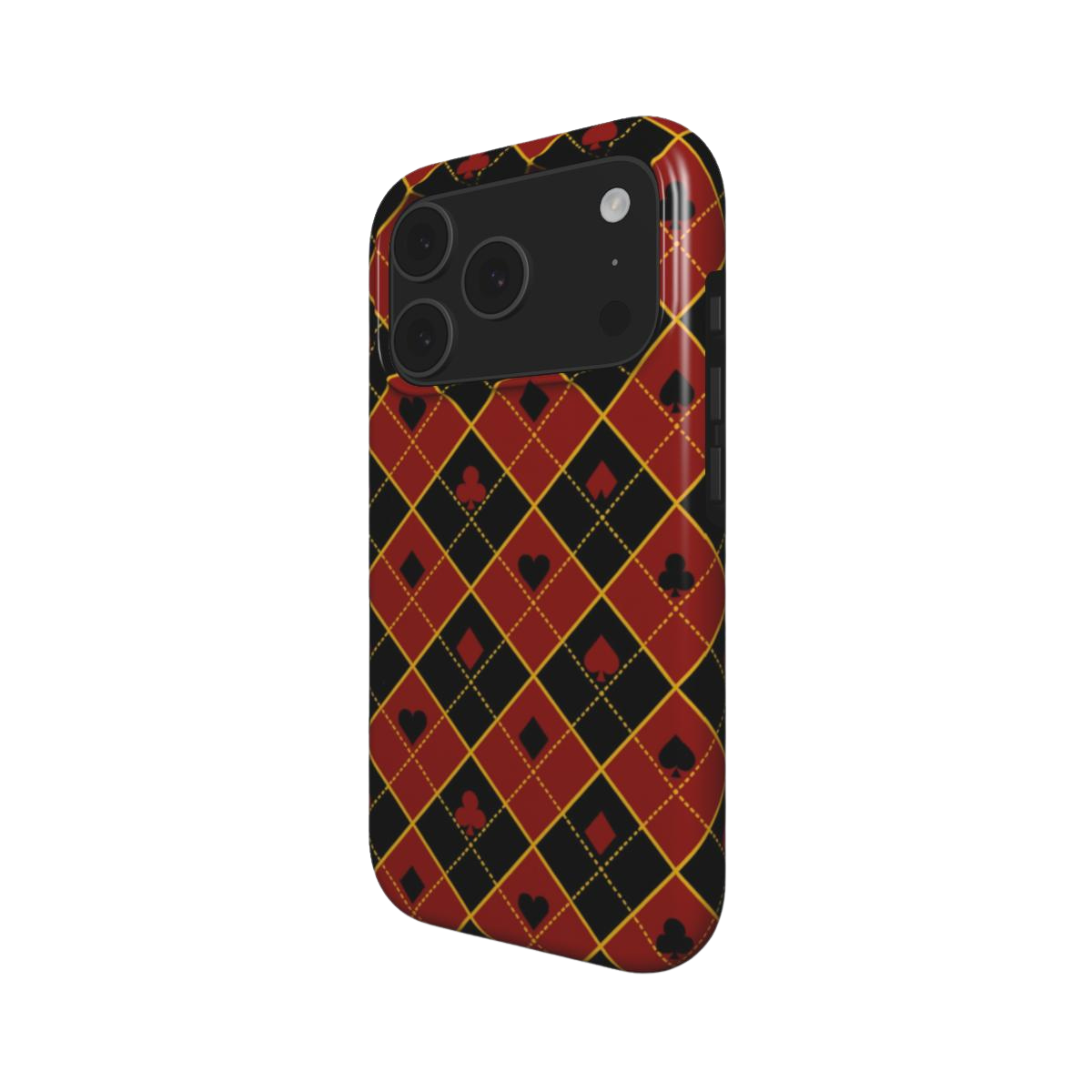 Fatal Game | Red Black Poker Card Suits MagSafe iPhone Case