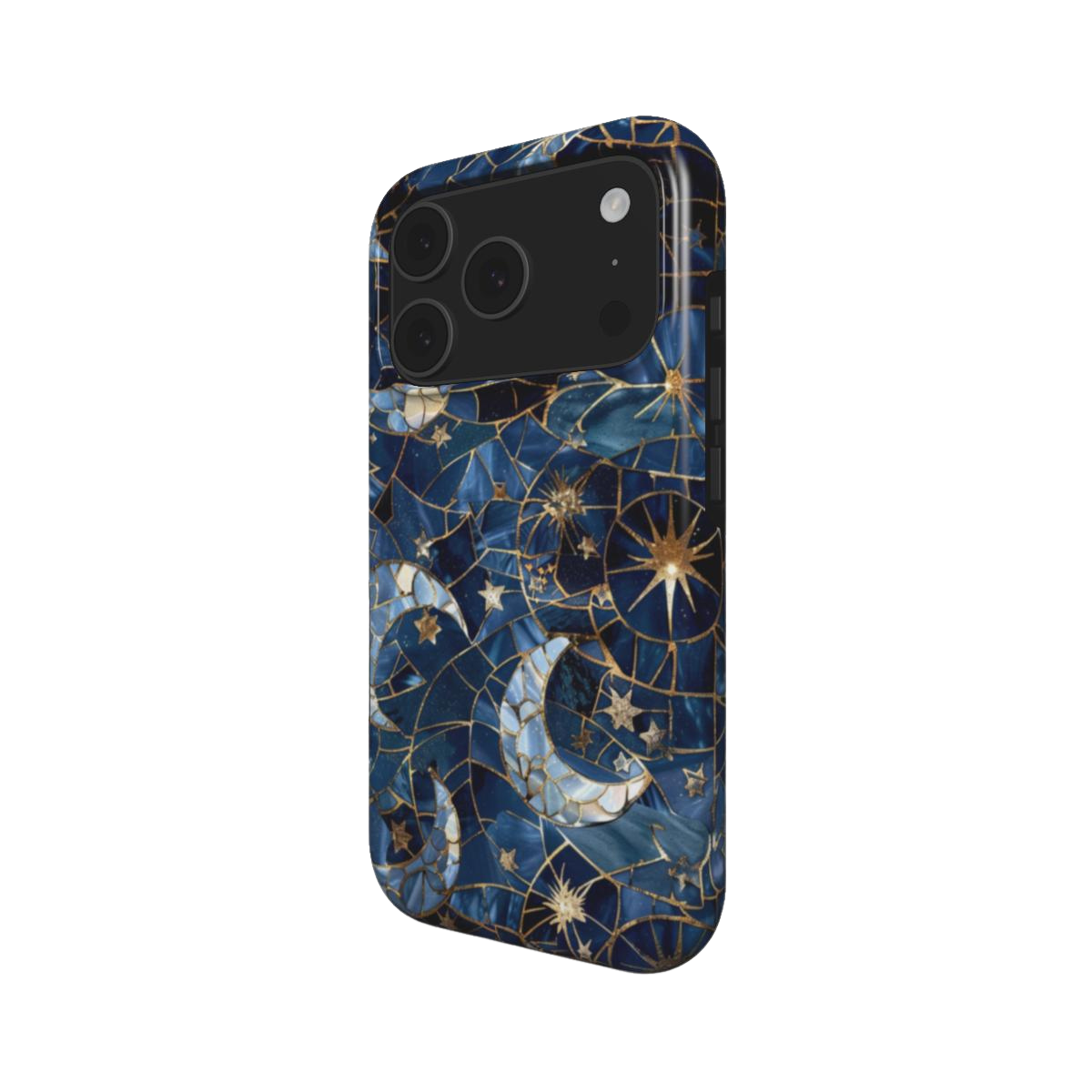 Celestial Mosaic | Moon & Stars Stained Glass MagSafe iPhone Case