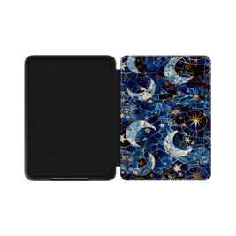 Celestial Mosaic | Moon & Stars Stained Glass Kindle Folio Case