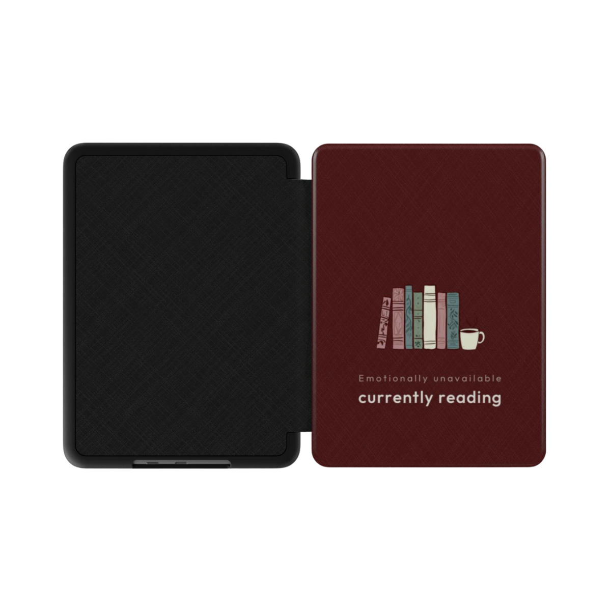 Do Not Disturb | Burgundy Bookshelf Emotionally Unavailable Kindle Folio Case