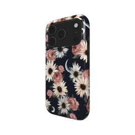 Moonlit Daisies | Dark Floral Moon iPhone & Samsung MagSafe Case