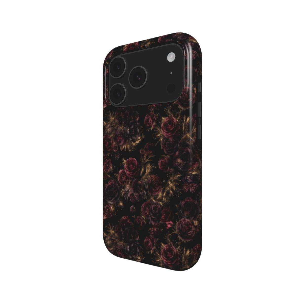 Nocturne Roses | Dark Gothic Rose Gold Floral MagSafe iPhone Case