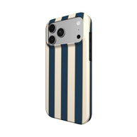 Regatta | Navy Blue & Cream Stripe MagSafe iPhone Case