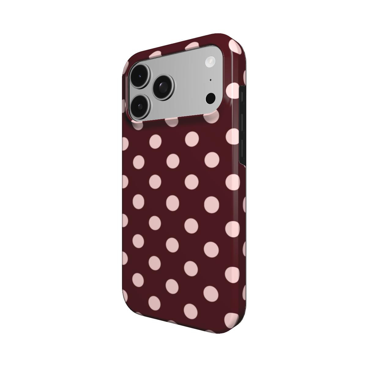 Pin-Up | Burgundrotes Rouge-Tupfen MagSafe iPhone Case