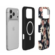 Moonlit Daisies | Dark Floral Moon iPhone & Samsung MagSafe Case