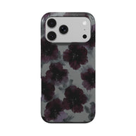 Noir Petals | Dunkelviolette Aquarell-Blumen MagSafe iPhone Hülle