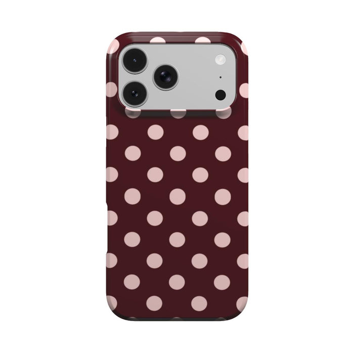 Pin-Up | Burgundy Blush Polka Dot MagSafe iPhone Case