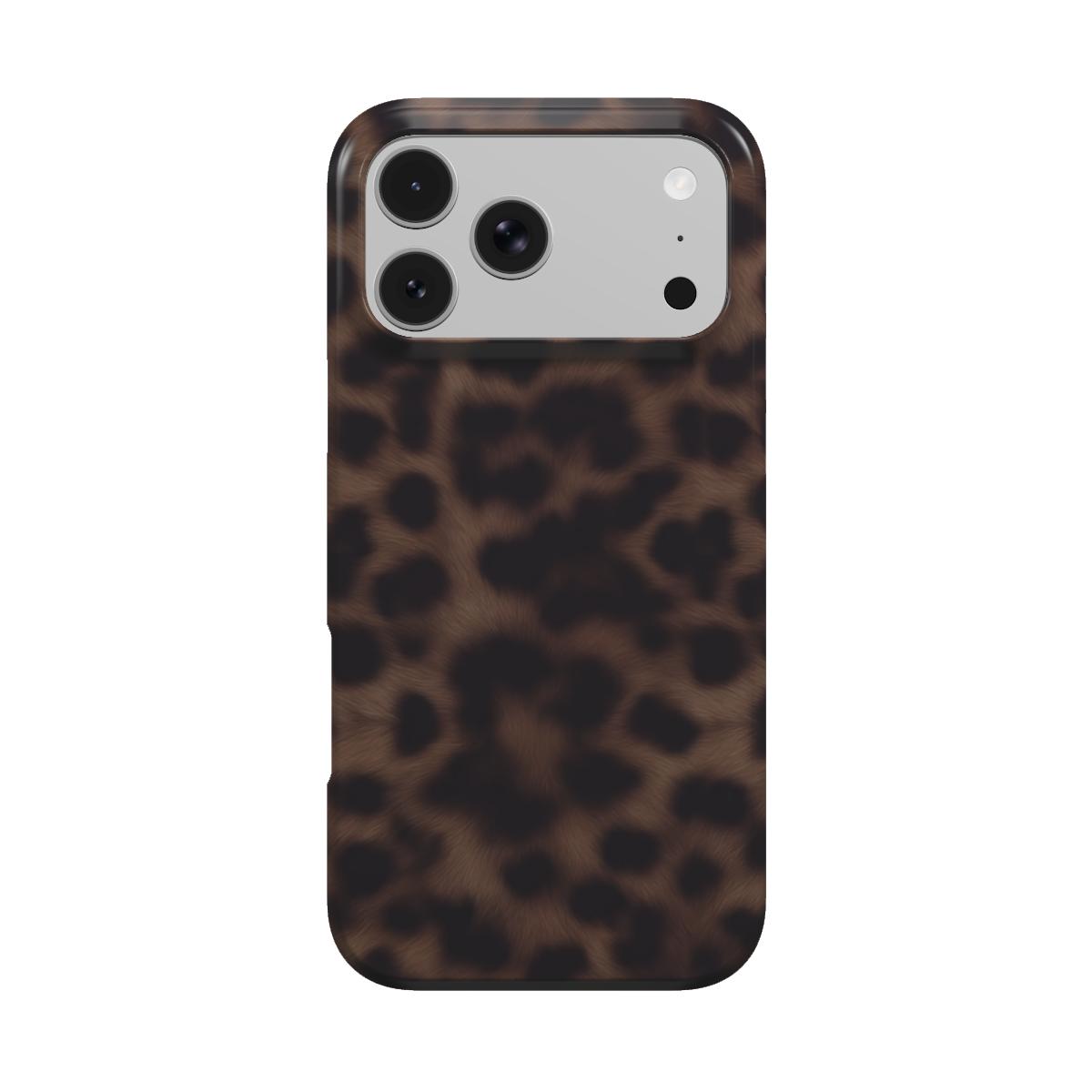 Ombra | Funda MagSafe para iPhone con Textura de Piel de Leopardo Oscuro