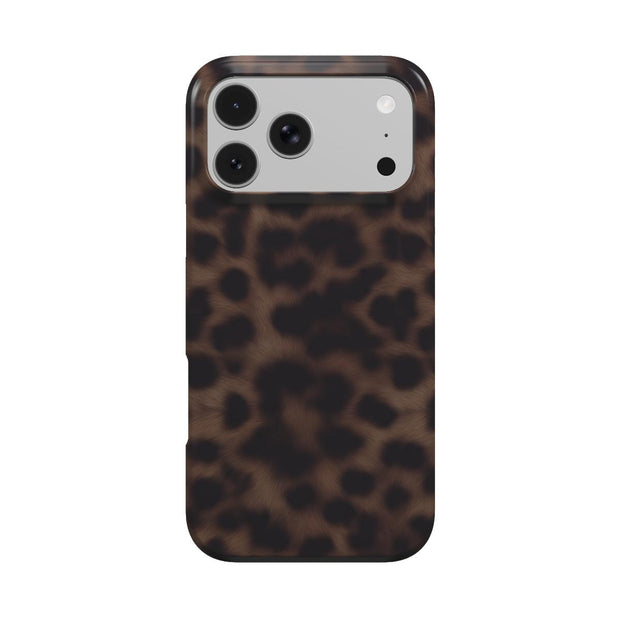 Ombra | MagSafe iPhone Hülle mit dunklem Leopardenfell-Textur
