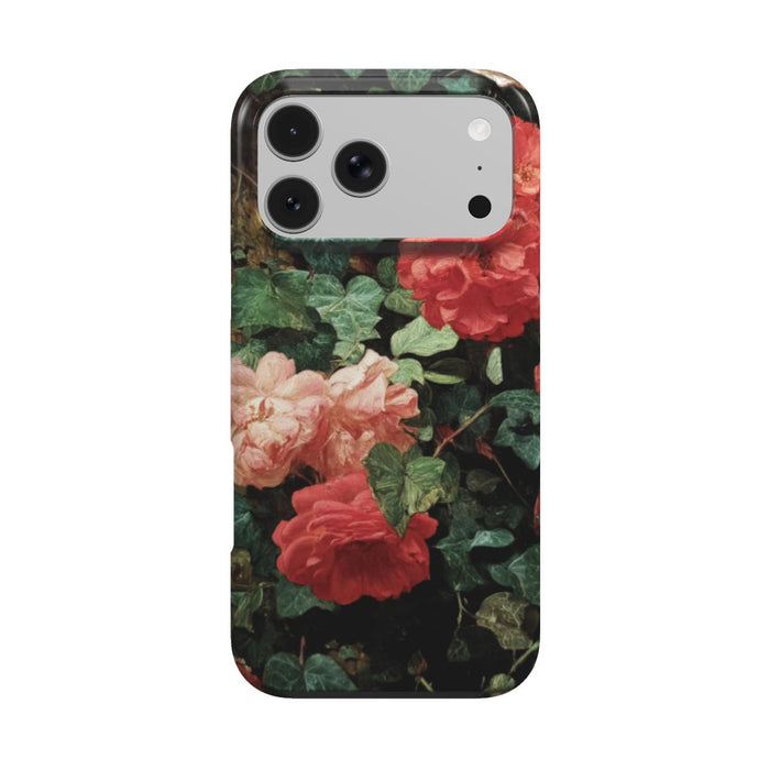 Samtrosen | Dunkles florales MagSafe iPhone Case