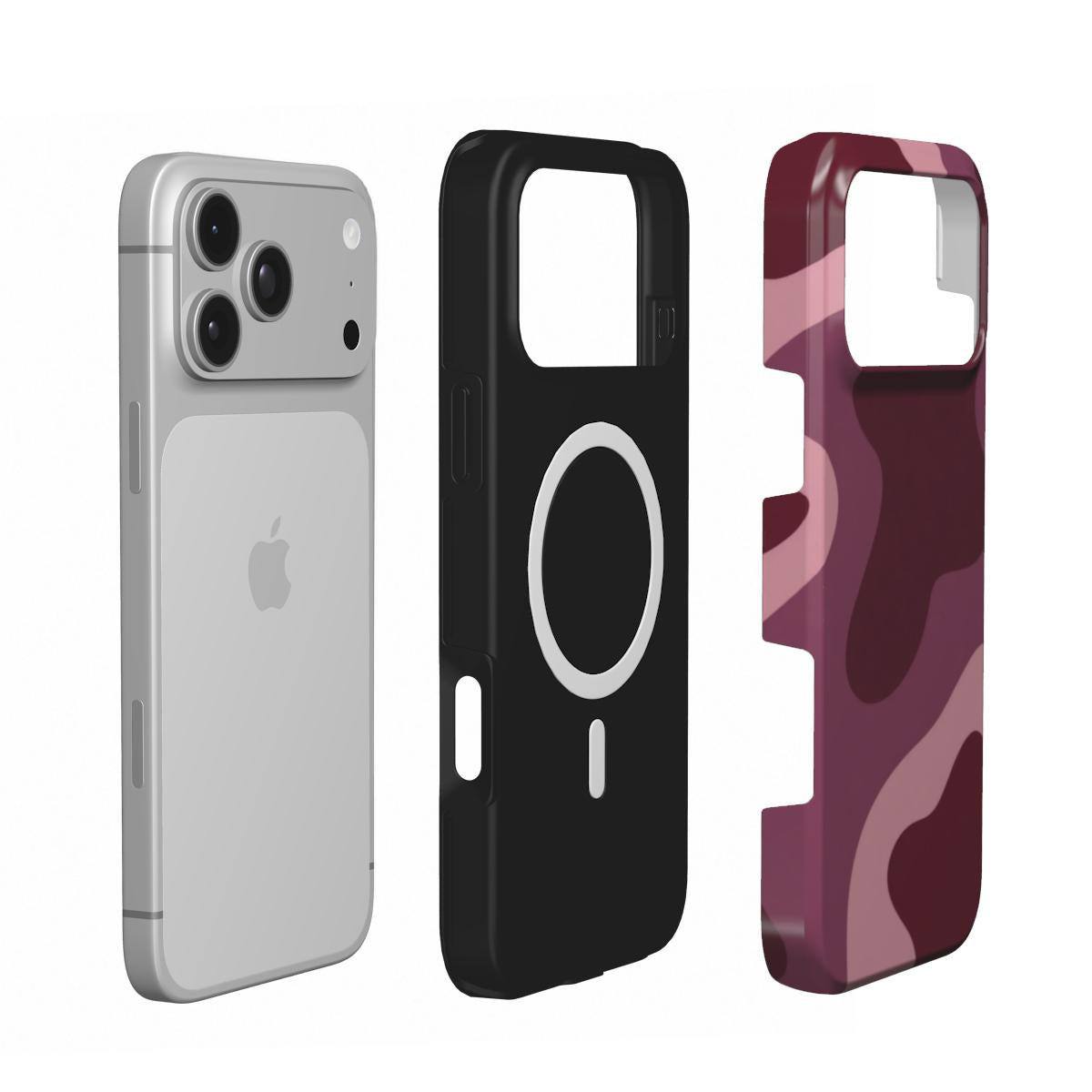Granatrot | Burgundy Camo Abstract MagSafe iPhone Case